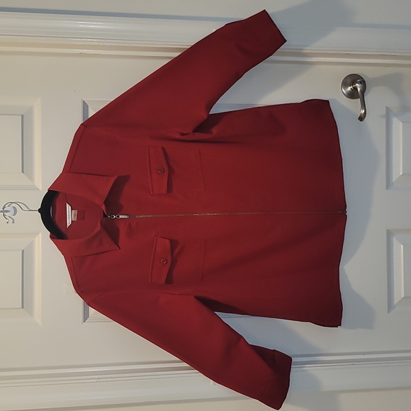 Allison Daley Red Blazer Elegant Wear Office Wear Career Minimalist - Picture 4 of 15